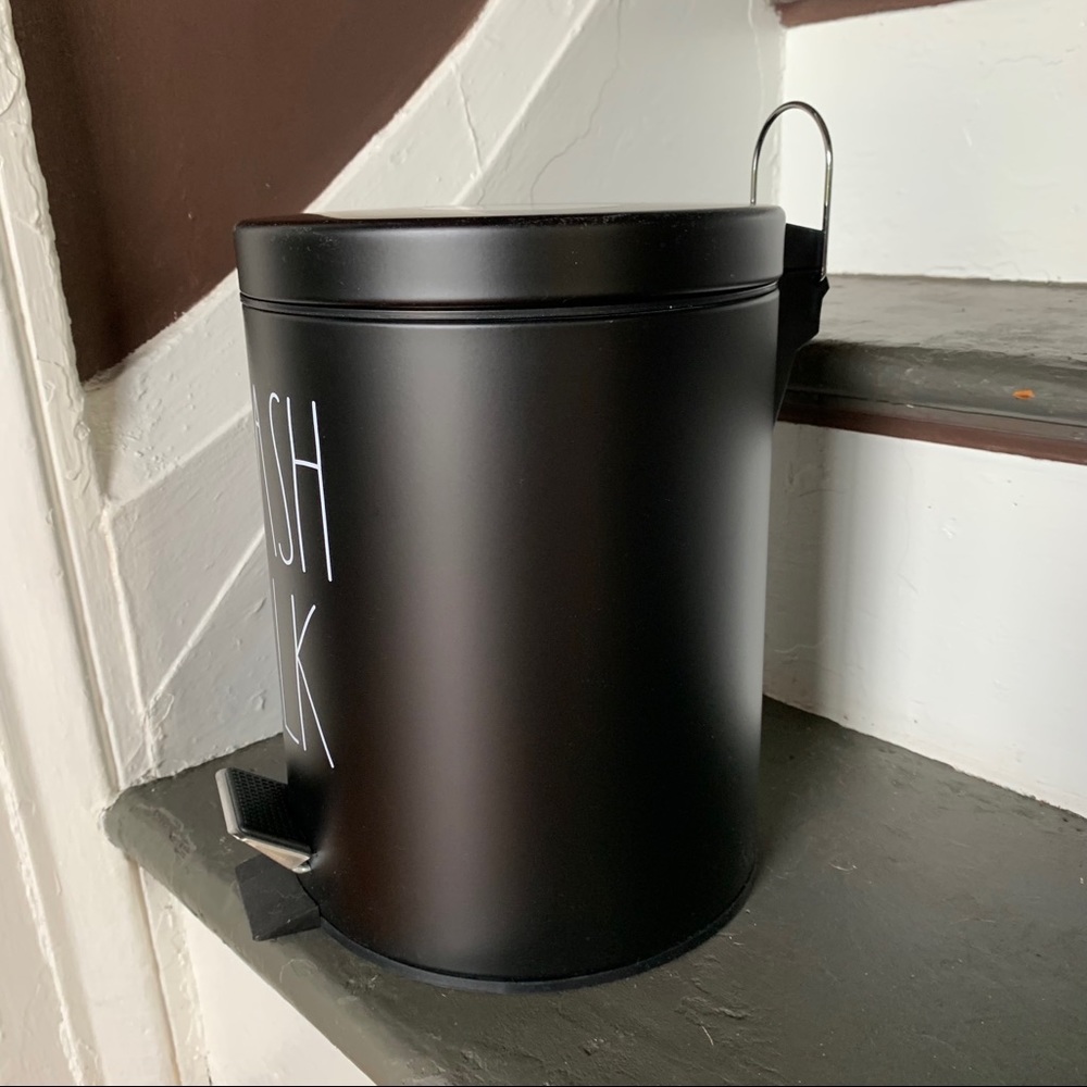 SOLD   Rae Dunn 5 Liter TRASH TALK Trash Bin - Picture 3 of 4